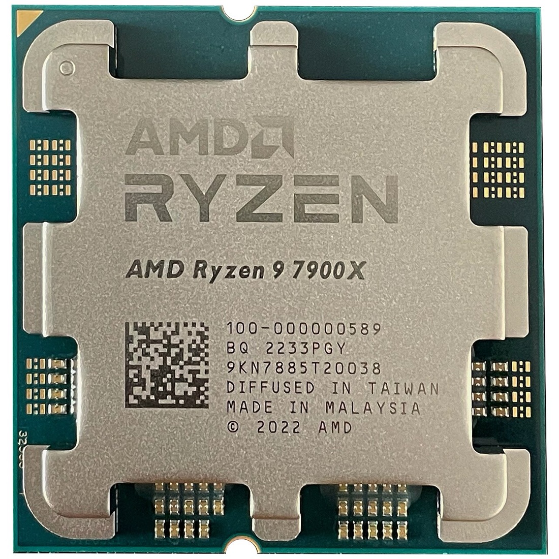 Een AMD Ryzen processor (bovenzijde)